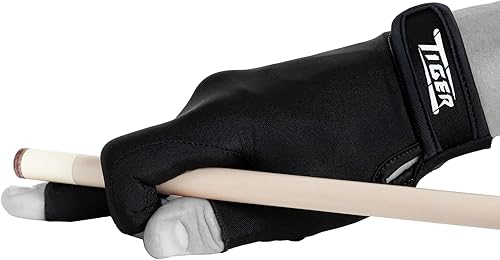 Miniatura 4 de Tiger X - Guante de billar, color negro, para mano derecha de Tiger Products