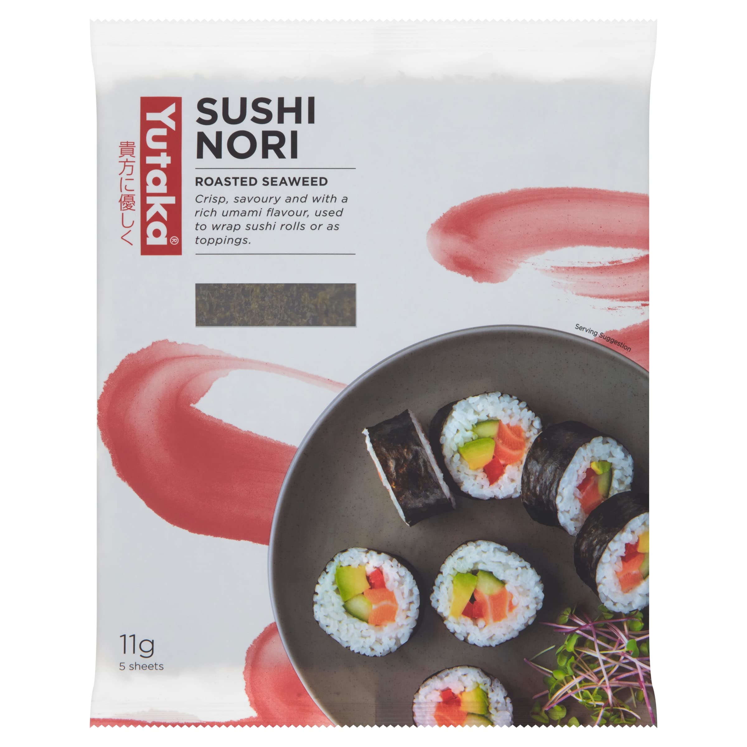 Yutaka Sushi Nori Seaweed 11g (5 Full Sheets)