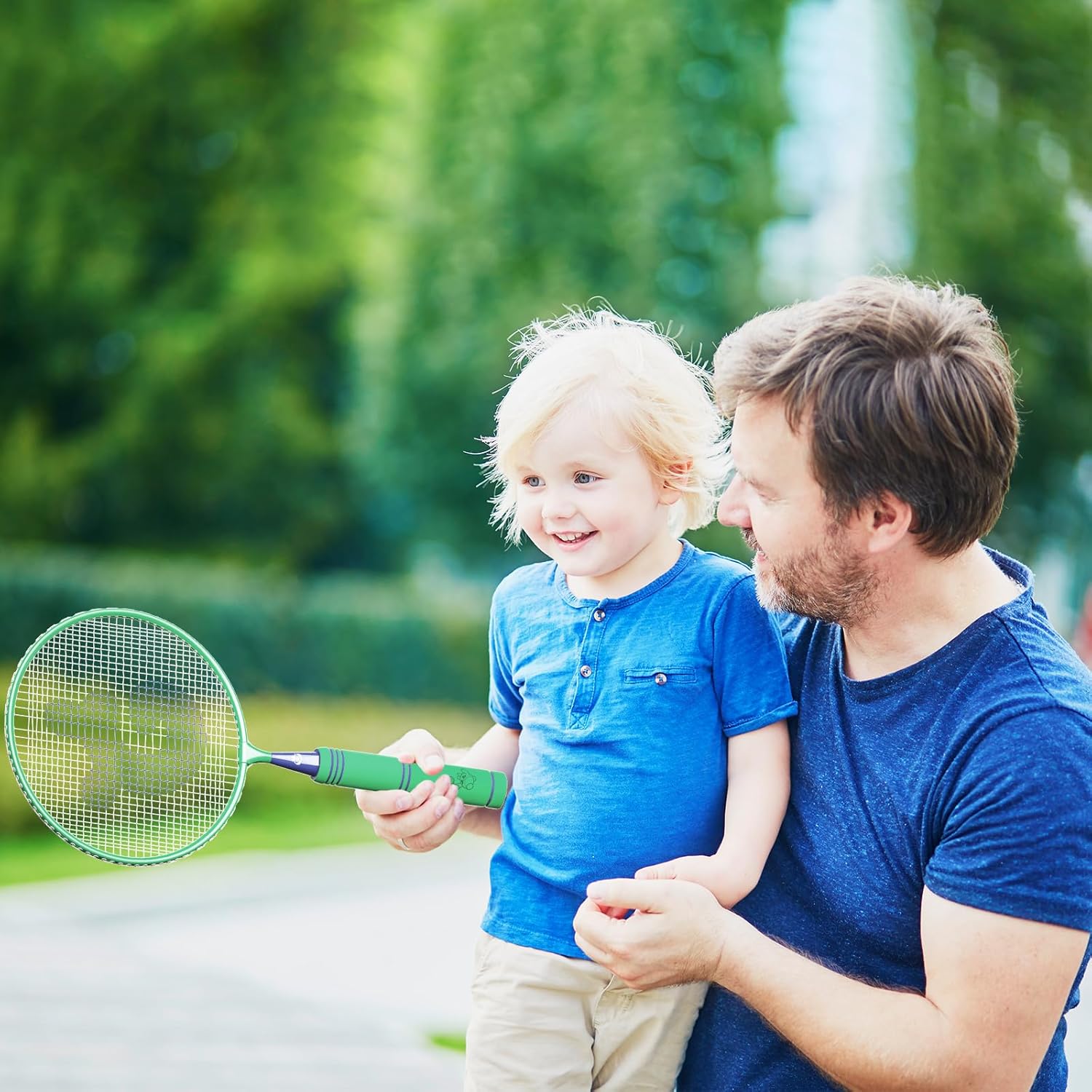 JOY SPOT! Kids Badminton Rackets Set with Soft Grip, Oversize & Lightweight Shuttlecocks Racquet with Carry Bag for Children Youth, 2 Player Sport Game for Indoor Outdoor Backyard image 7 of 9 B0CLLDWZSP