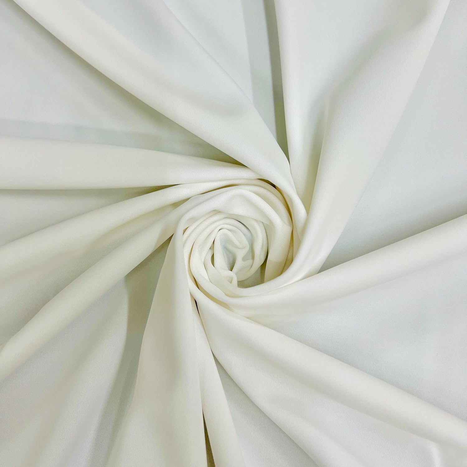 Giselle Ivory Nylon Spandex Stretch Matte Tricot Medium Weight Fabric for Apparel, Swimwear, Activewear, Sportswear, Costumes, Crafts