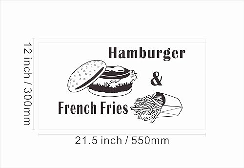 Miniatura 10 de 110142 Hamburger French Fries Fast Food Cafe Bar Shop Store - Letrero de neón con luz LED (12 x 8 pulgadas, amarillo)