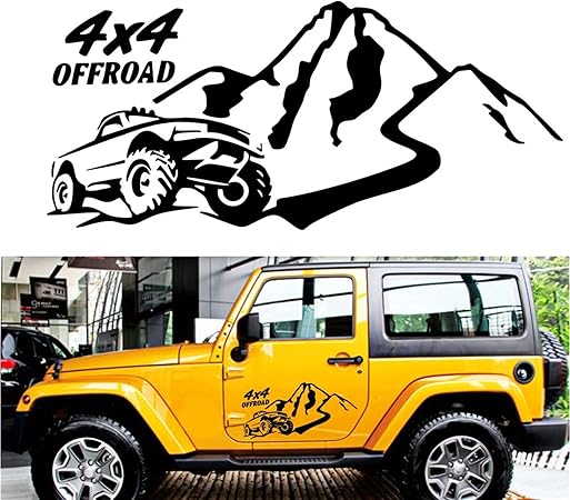 Amazon Co Jp Xuefenghe オフロード車車のステッカー屋外の丘のビニールデカールスポーツビニール車デカール修正オートパーツ Ahbjj Color Name Gray Size 100x44cm Automotive