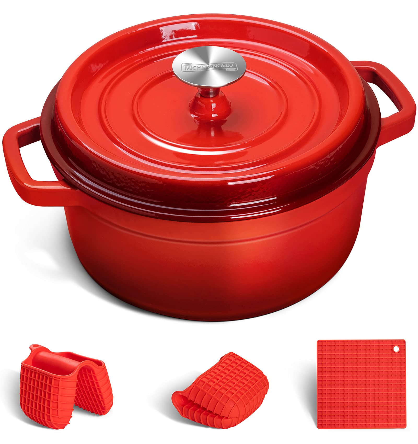 Buy MICHELNAGELO Enameled Cast Iron Dutch Oven Pot with Lid, 5 Quart