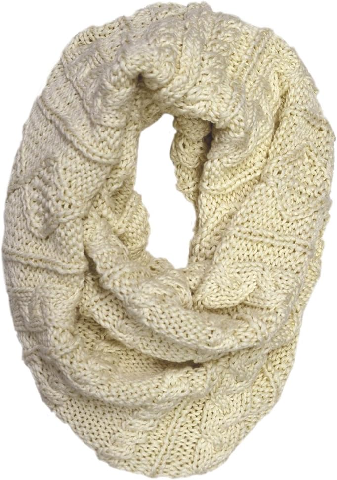 Patrick Francis Irish Celtic Aran Knit Acrylic Chunky Snood Scarf