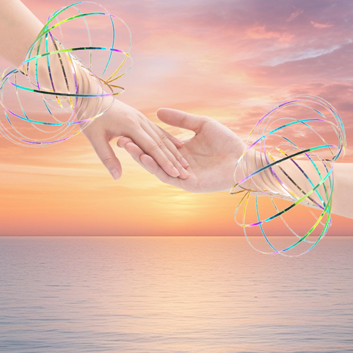 Flow Ring Magic 3D Geometryczny spiralne ramię Spinner zabawka - interaktywna gra festiwalowa antystresowa