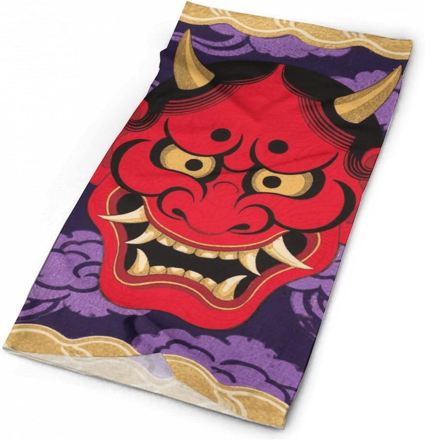 Red Oni Mask UV Protection Bandana Neck Gaiter Face Mask