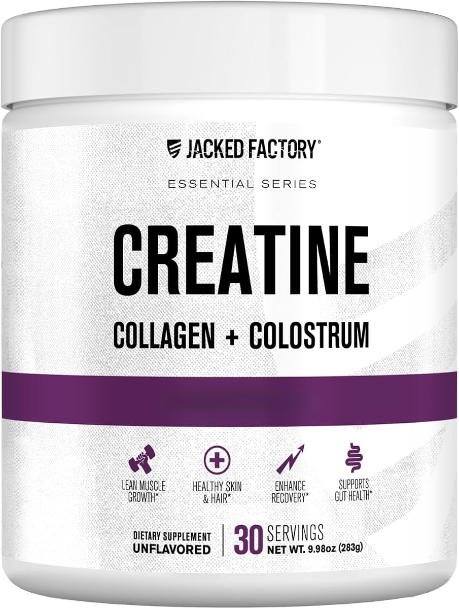 Creatine for Women - Creatine Monohydrate with Collagen + Colostrum to Support Workout Performance, Lean Muscle Growth, Healthy Hair, Skin, & Nails - 30 Servings, Unflavored
