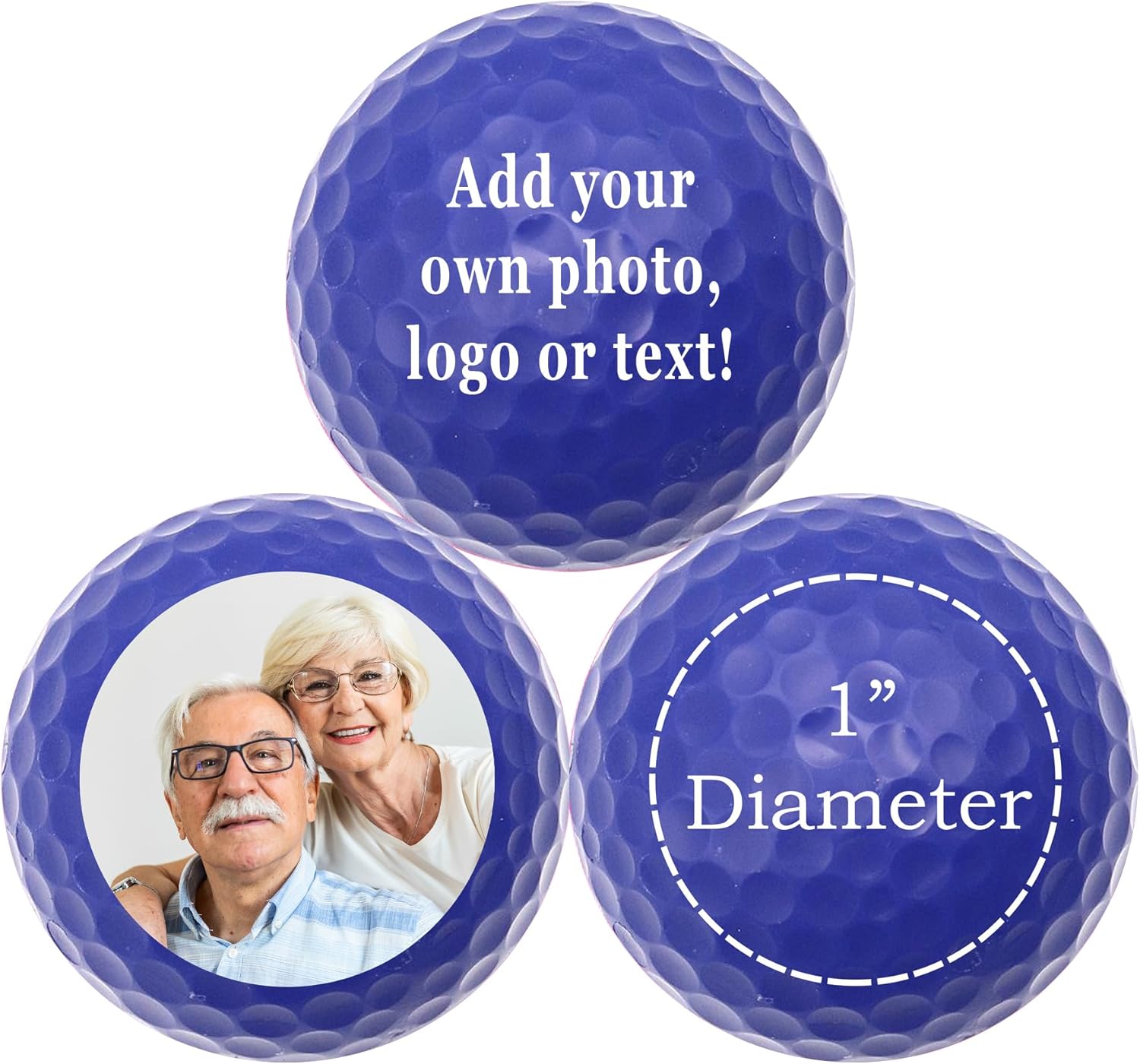 GBM Custom Golf Balls Personalized Golf Balls – Add Photo Logo or Text for Parties, Events & Short Game Play, Great Gifts for Father’s Day & Birthdays