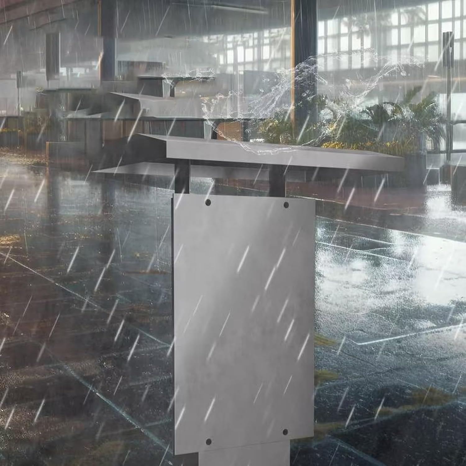 EV Charger Pedestal, Outdoor Electric Vehicle Charger Stand, Freestanding Charging Station Stand Accessory, Corrosion Resistant, Galvanized Steel, for All Level 2 Chargers, Black