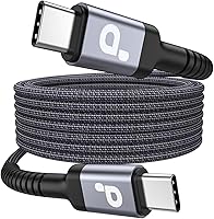 Vista 21 de Cable USBC de 10 pies, paquete de 2 cables largos USBC de carga rápida, cable trenzado de nailon USB C a USB C cargador de iPhone compatible