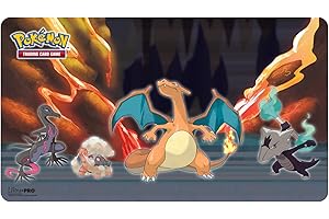 Scorching Summit Pokémon Desk Mat and Mouse Pad: Ultimate Protection for Your Cards and Workspace