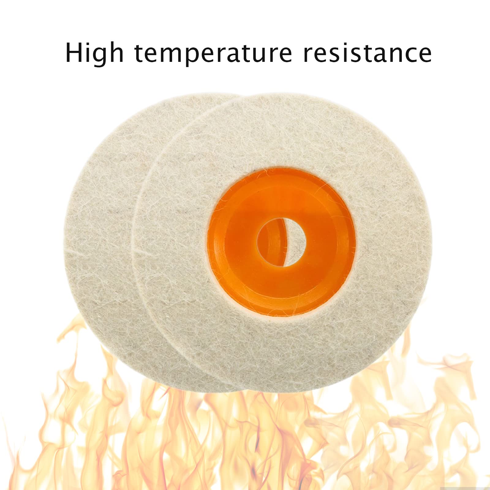 4 Dischi Di Lucidatura In Lana Per Smerigliatrice Angolare - Spessore 12mm | Per Vetro, Metallo, Ceramica E Gioielli - Foto 3