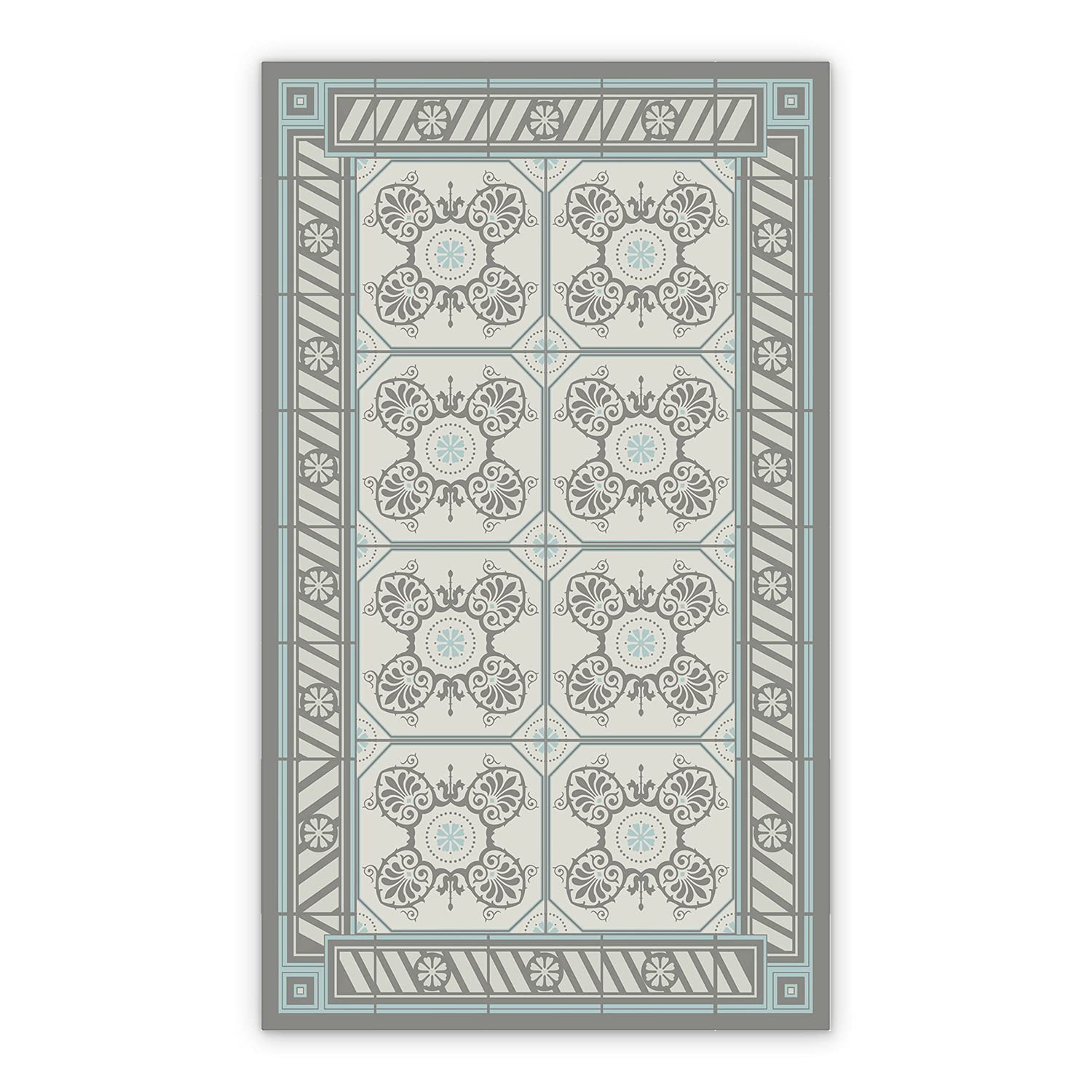 Tapis en vinyle 60x80cm de cuisine PVC linoléum BirdsEcho vintage