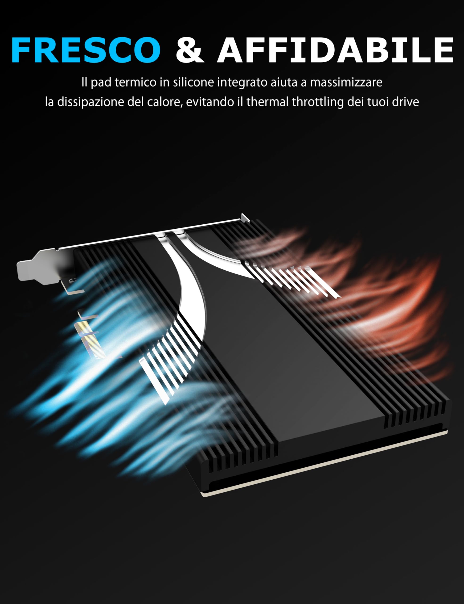 SABRENT Scheda Adattatore da SSD NVMe M.2 a PCIe 3.0 x4 a 4 Unità (EC-P3X4)