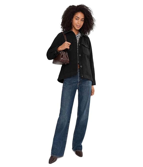 Levi's Women's Zoe Relaxed Wool Shirt Jacket, Navy, Small by Levi's - Used condition - Image 2