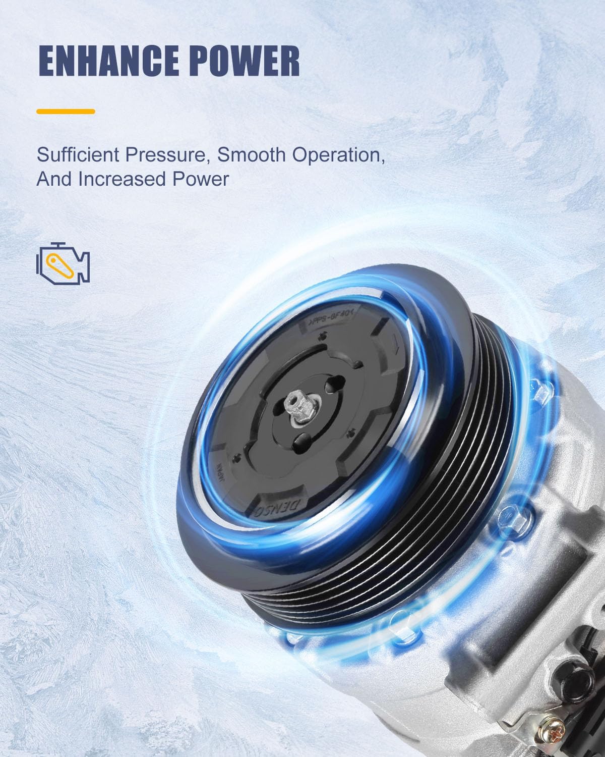 OCPTY AC Compressor for 2001-2013 for Mercedes-Benz C230 C240 C250 C280 C300 C320 CL500 CL55 AMG CLK320 CLK350 CLS55 AMG CLS550 CL55 AMG 2.3L 2.5L 2.6L 3.0L 6512302 2022073 98394 639827 10347440