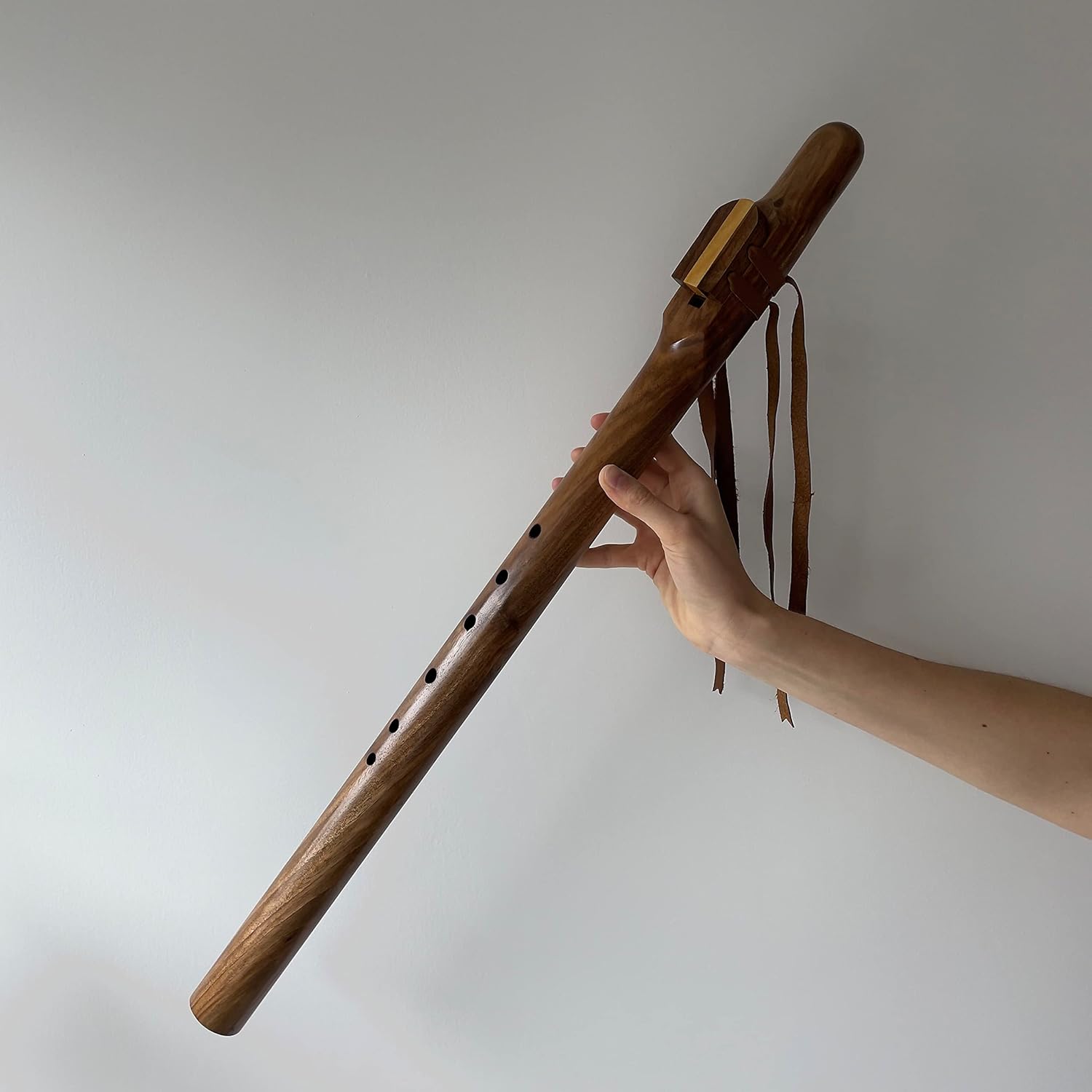 Walnut Bass Flute Low C# 432 Hz - Native American Style Handmade from Solid Walnut