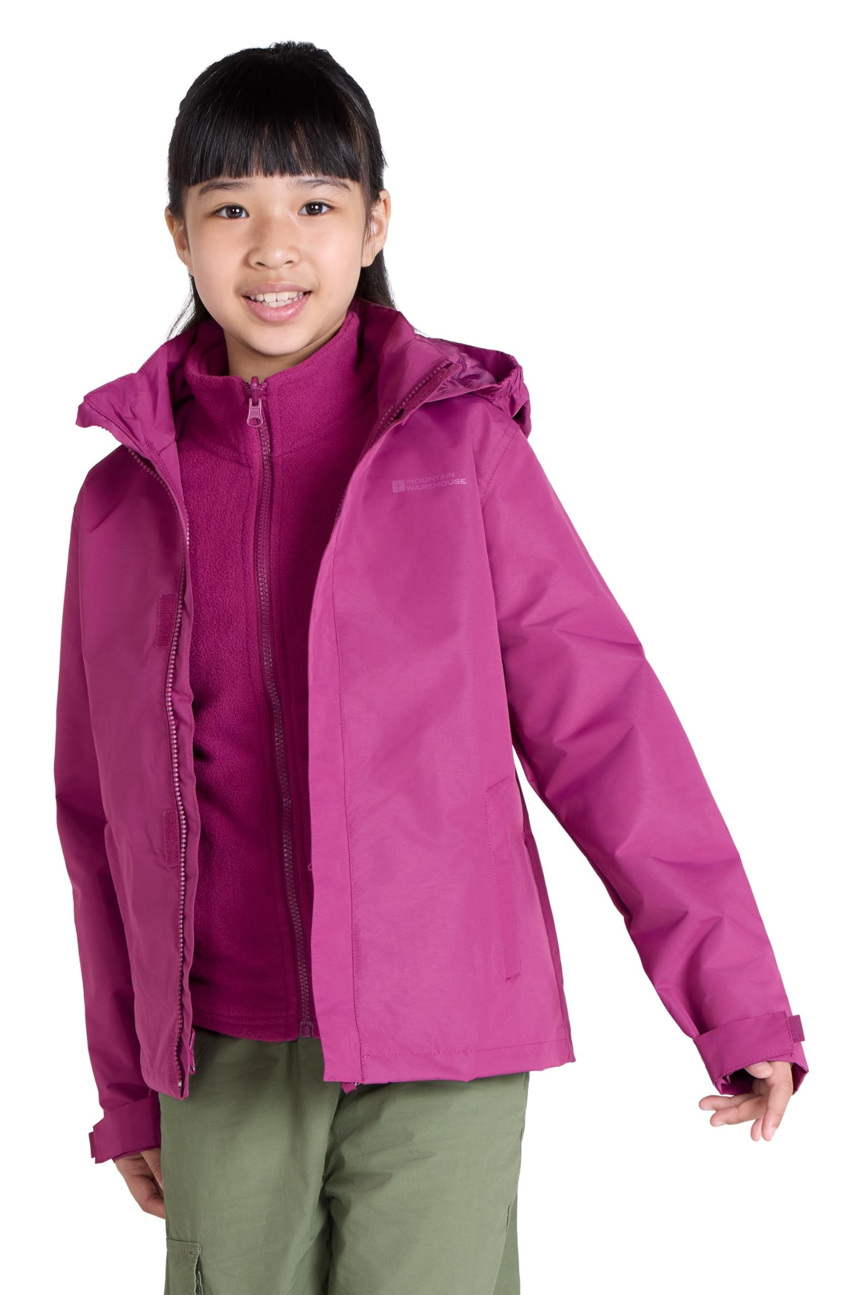 Mountain Warehouse Fell 3-in-1 Wasserabweisende Kinderjacke – Dreifach verwendbare Außen-/Innenjacke
