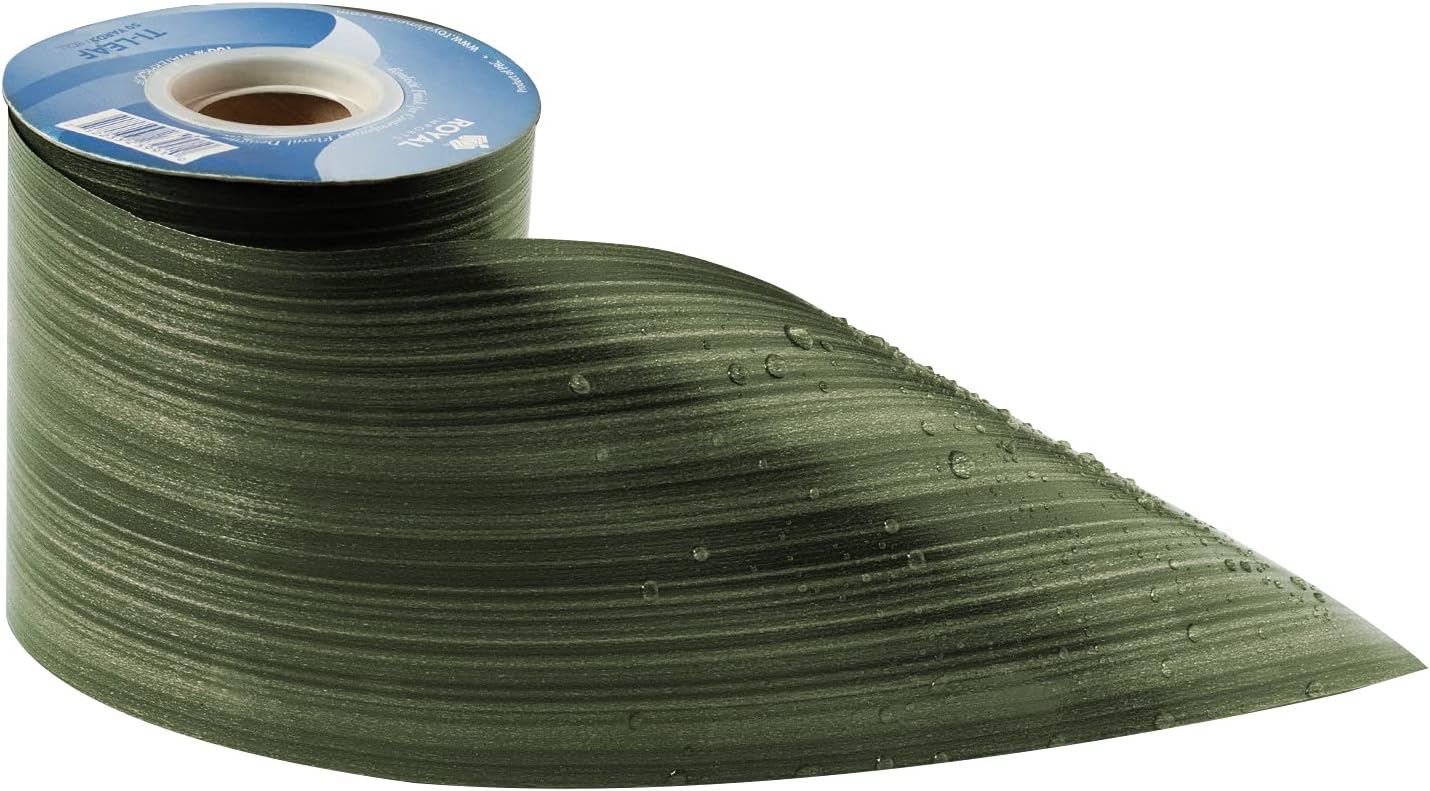 Royal Imports Pattern Floral Ribbon, Wide Faux Poly Satin Waterproof Ribbon 4" (#100) for Indoor & Outdoor, Wrap for Florist, Wedding Bouquet, Art & Crafts, 25 Yard Roll (75 FT)