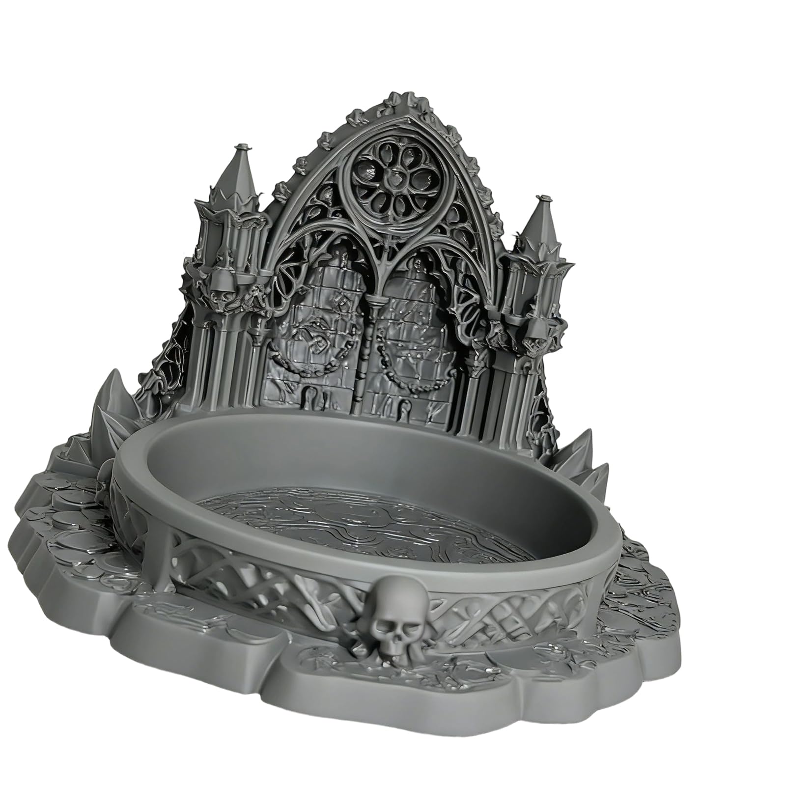 GMBYLBY Gothics Castles Jewelry Rings Necklace Bracelets Holder Tray Organizers, Decorative Trinket for Entryway Decors Gothics Castles Trinket Jewelry Holder Tray for Party Wedding Decor