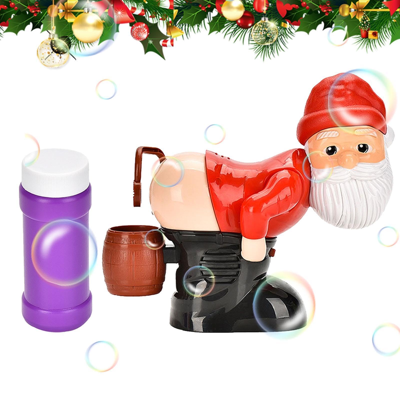 Machine À Bulles Automatique – Machine À Bulles Lumineuse En Forme De Père Noël | Souffleur À Bulles À Piles Avec Son | Machine À Bulles Électrique Portative Pour