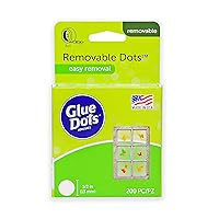 Vista 7 de Glue Dots Puntos extraíbles de doble cara, 1/2 pulgada, transparente, paquete de 3 incluye 3 rollos de 200 (600 puntos en total)