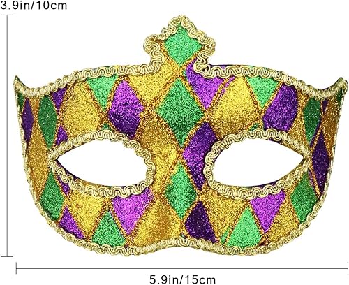 Miniatura 5 de Coddsmz Máscara veneciana para fiesta de máscaras, accesorio para disfraz de Halloween y Mardi Gras