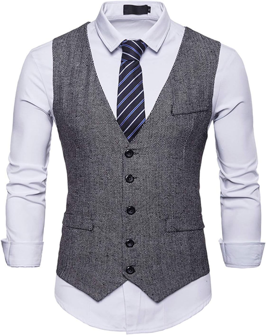 Gilet en Tweed pour Hommes Habillé ou Décontracté Idéal pour le Bureau et les Sorties