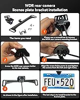Vista 3 de WOLFBOX Soporte de placa de matrícula de cámara trasera inversa, soporte de instalación para cámara de visión de respaldo