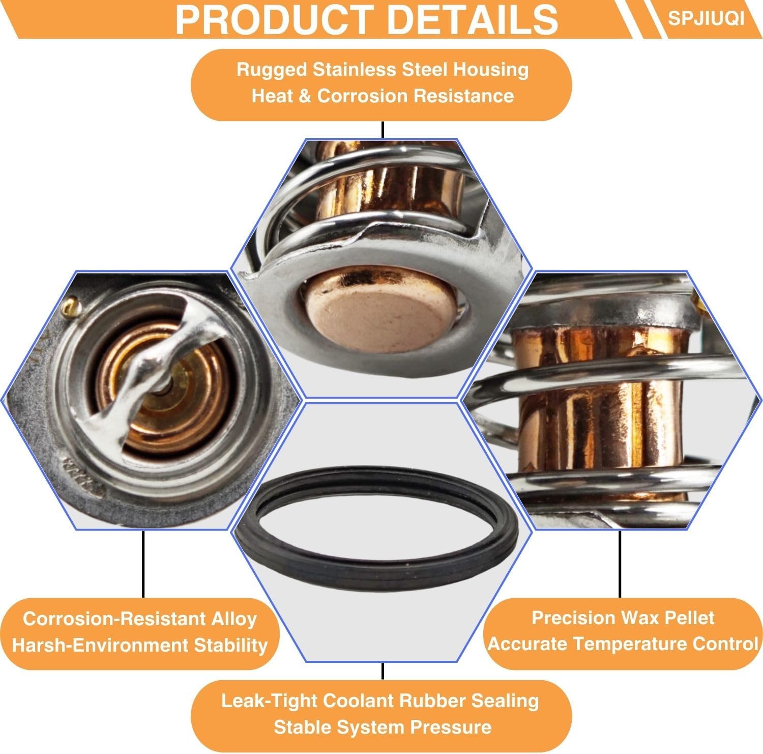 71℃ 160℉ Thermostat 119D00-49800 M811895 for Yanmar Engine 3TNM74F 3TNV76 3TMN72 3TNV80F 3TNE74C 3TNV70 3TNE68C 3TNM72 John Deere 54D 1023E 60D 1025R 260 54D 1026R