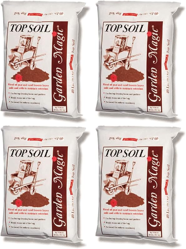 Michigan Peat Garden Magic Organic Potting Topsoil Mix, 40 lb, 4-Pack | Moisture Retaining Organic Blend for Indoor and Outdoor Planting, Potting, Gardening, and Landscaping