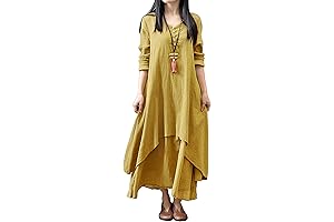 Women Viking Clothing with Casual Loose Plus Irregular Long Dress