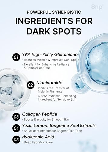 Miniatura 6 de SNP Parche para ojos 99% glutatión + niacinamida B3  Parches nutritivos para debajo de los ojos para manchas y manchas oscuras  Máscaras para ojos