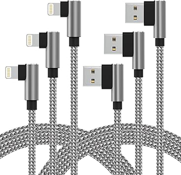 Amazon Co Jp Iphone 充電ケーブル 3本セット3ｍ ライトニング L字 Lightning ケーブル Iphoneケーブル ナイロン編み 急速充電 データ同期 断線にくい Iphone Ipod Ipadアップル社機種対応 グレー パソコン 周辺機器