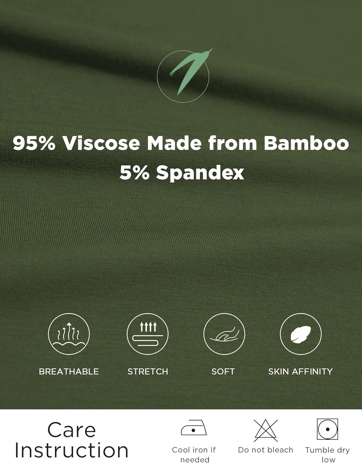 GYS Men's Pajama Sets, Viscose Made from Bamboo, Short Sleeve T-Shirt and Lounge Pants 2 Piece Pajamas for Men - Image 5