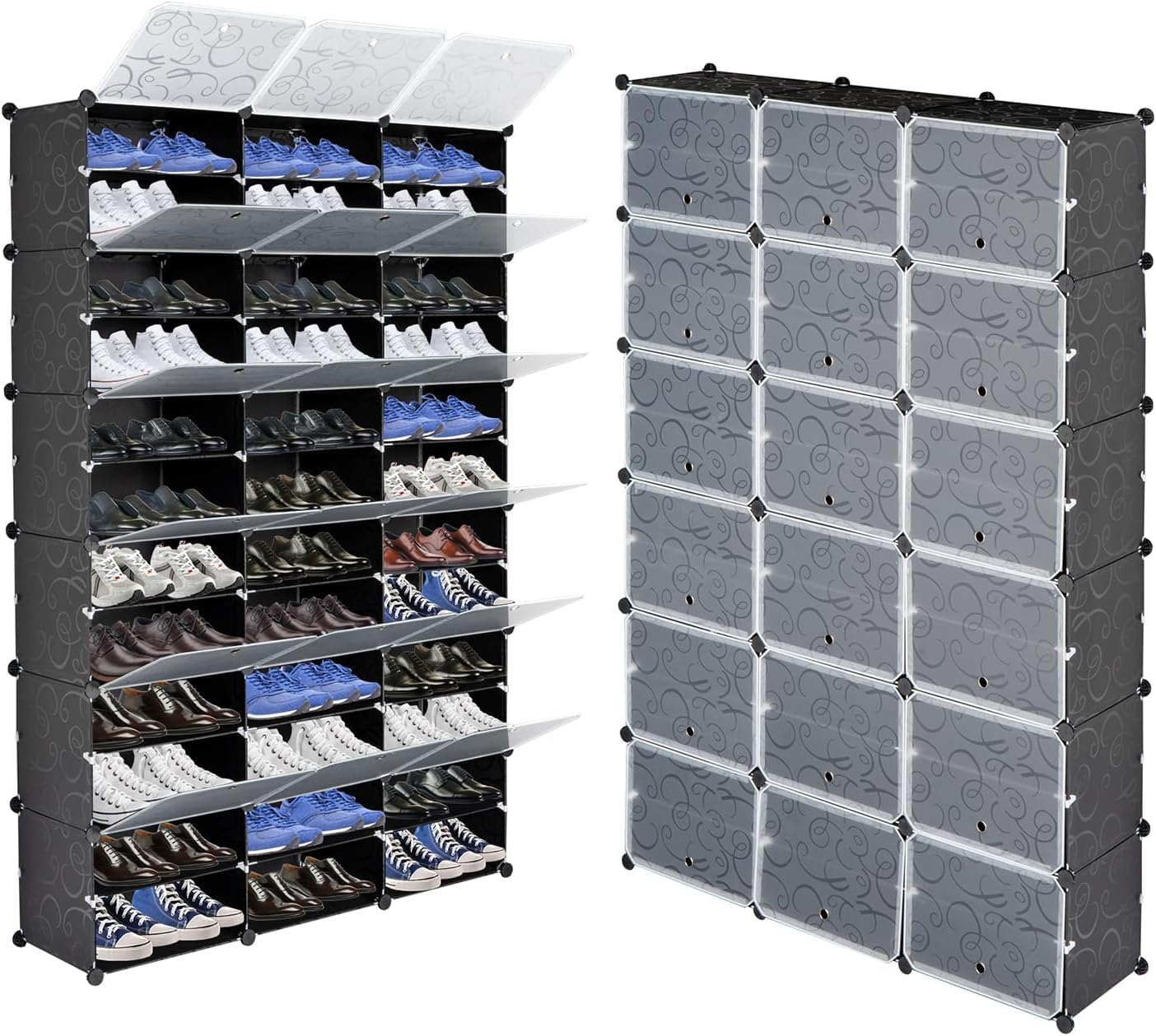 Amazon.com: SOONEEDEAR 12 Tier Portable Shoe Rack 72 Pair Covered