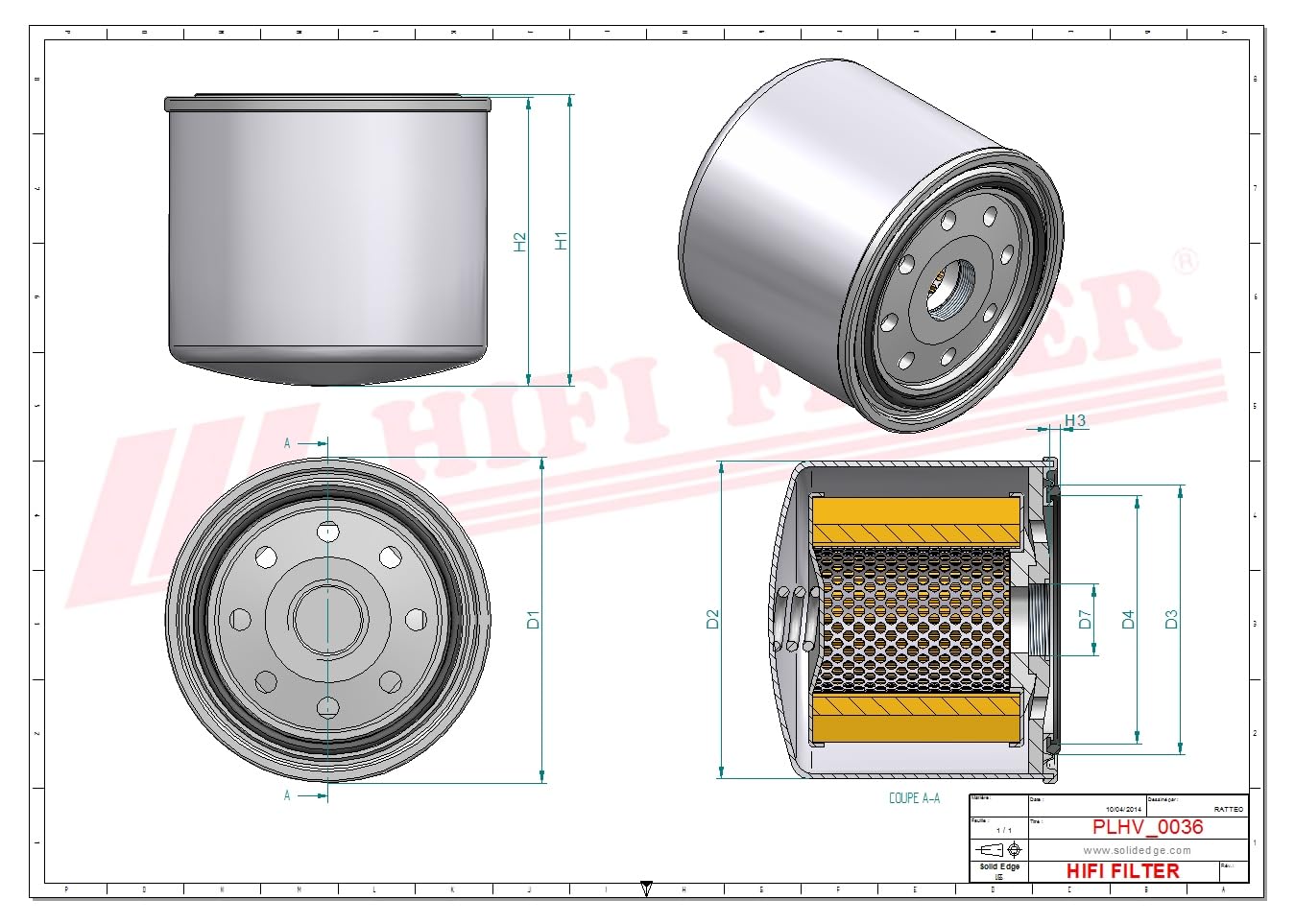 HIFI FILTER Hydraulikfilter SH 60410 kompatibel mit SPH 9700/2