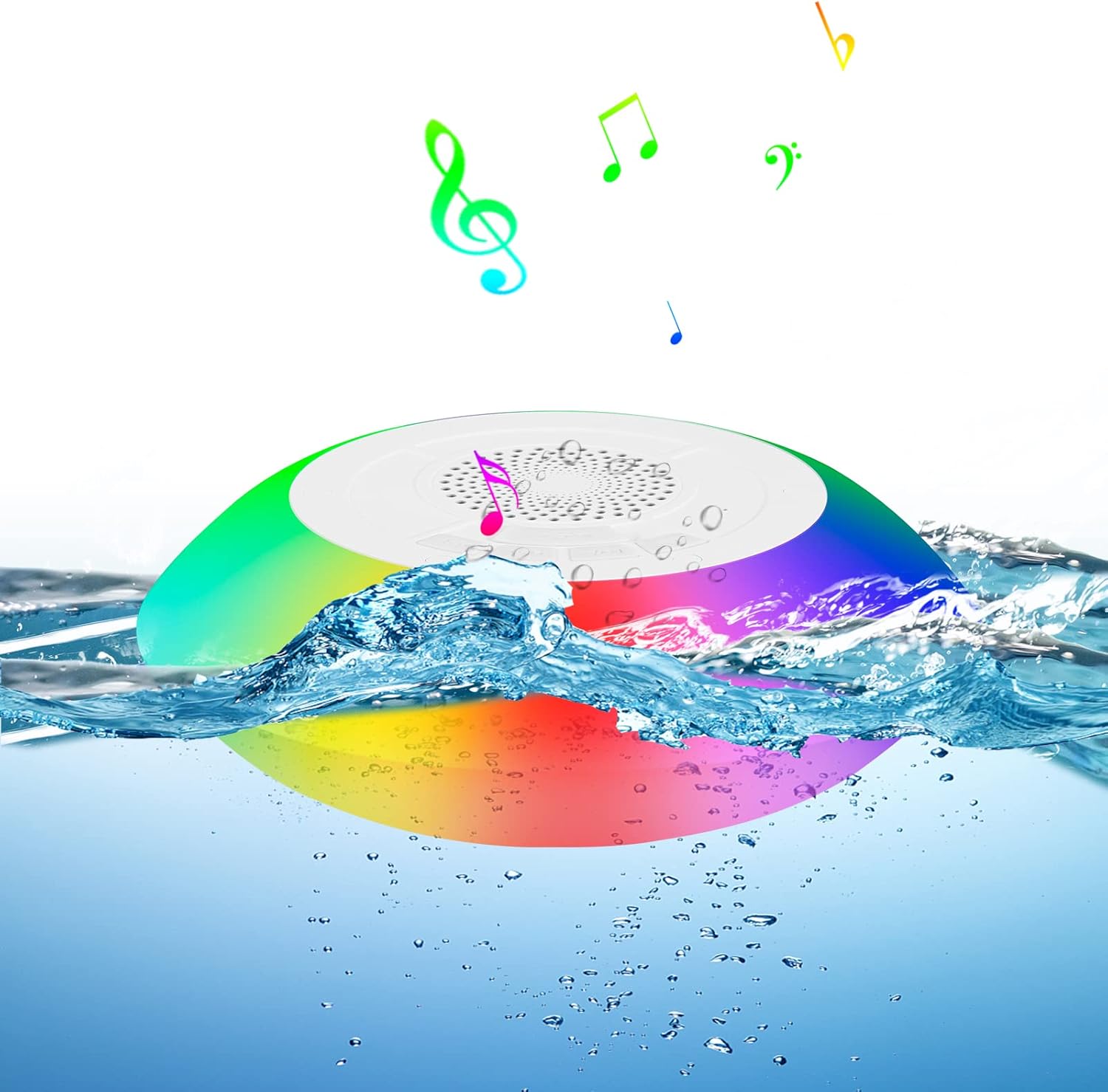 Amazon.com: Bluetooth Pool Speaker with Colorful Lights - Built-in Mic ...