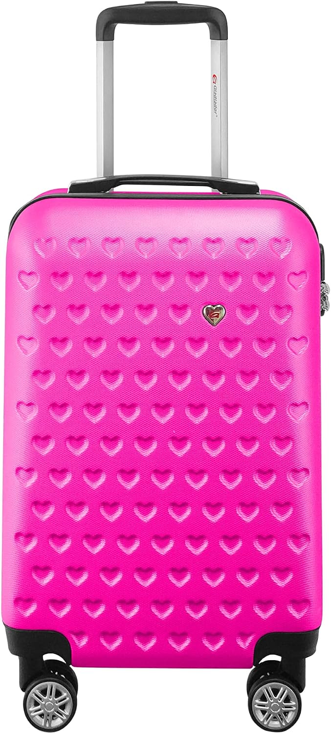 Mala de Bordo 10 kg em ABS com Cadeado Rodas 360º Gladiador C1MB Pink Mala de Bordo 10 kg em ABS com Cadeado Rodas 360º Gladiador C1MB Pink