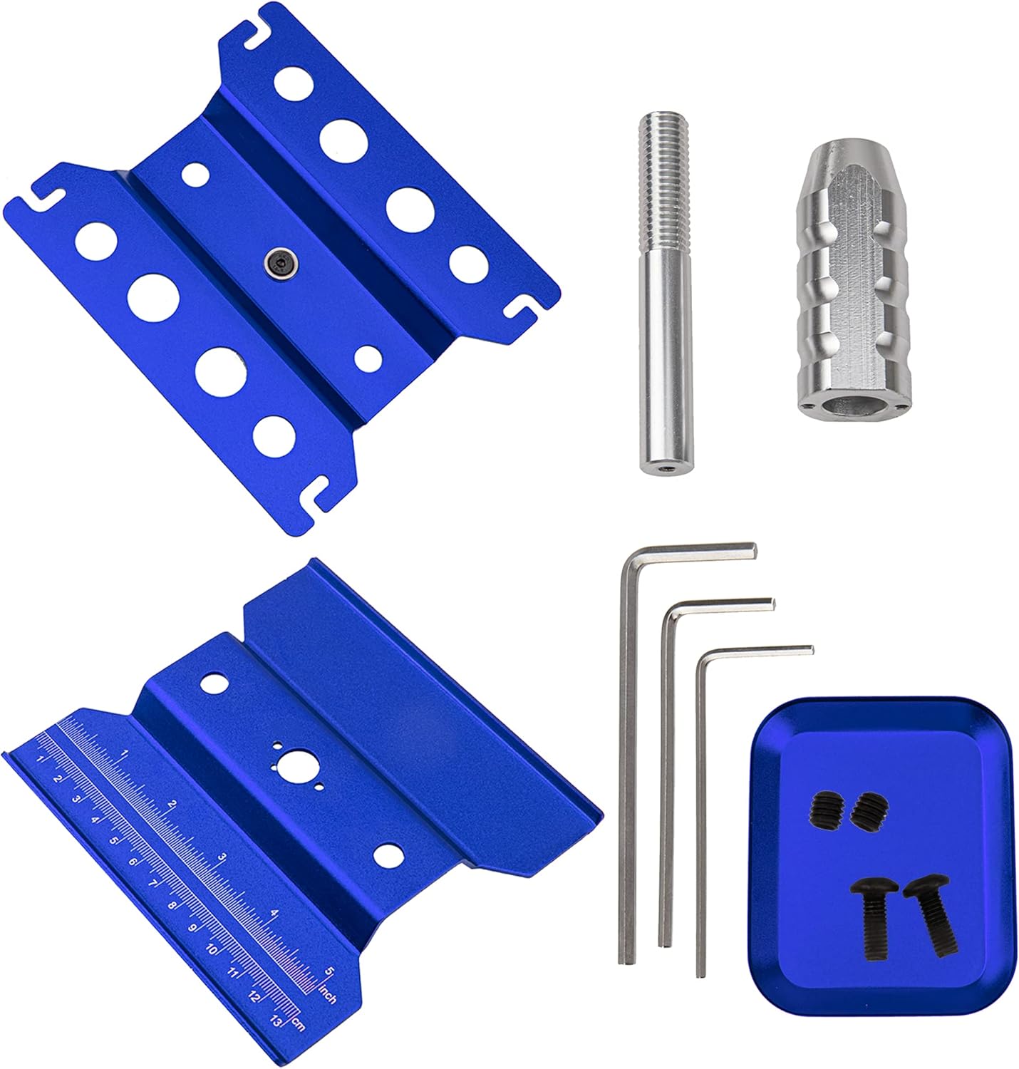 ShareGoo RC Car Work Stand Repair Workstation 360 Degree Rotation Lift with Screws Tray for Traxxas Axial Arrma Redcat Losi 1/10 1/12 1/16 RC Car Truck (Blue)