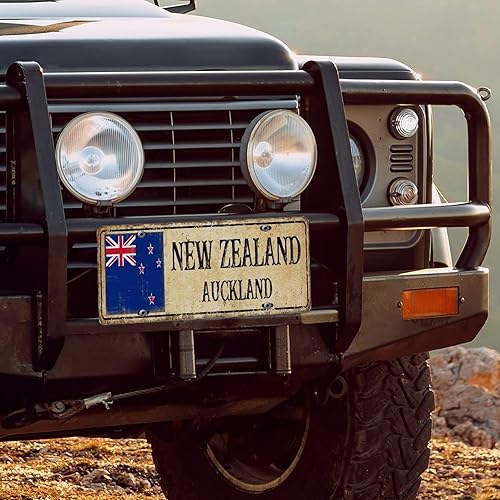 Miniatura 4 de Placa de matrícula de Nueva Zelanda con bandera nacional de Nueva Zelanda, placa de matrícula de la ciudad de Wellington, regalo de recuerdo del