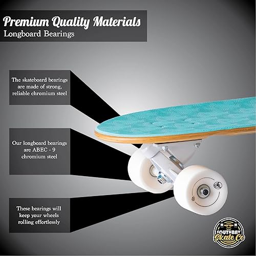 Miniatura 4 de South Bay Skate Co - Rodamientos de patineta premium - Rodamientos de patinaje ABEC 7 y ABEC 9 de acero al cromo para patinetas