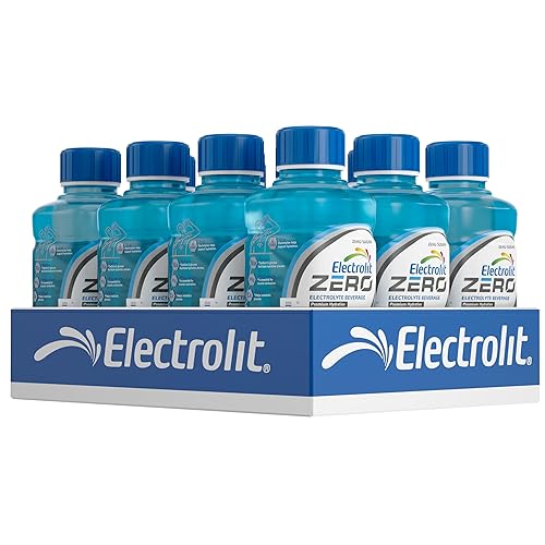 Electrolit Zero, bebida con electrolitos, frambuesa azul, botella de 21 onzas líquidas (paquete de 12)