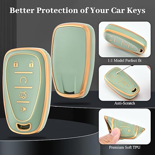 Miniatura 10 de OFFWEGO - Funda protectora para llavero de Chevrolet, funda protectora de TPU adecuada para Chevrolet Malibu Tahoe Camaro Equinox Cruze Silverado