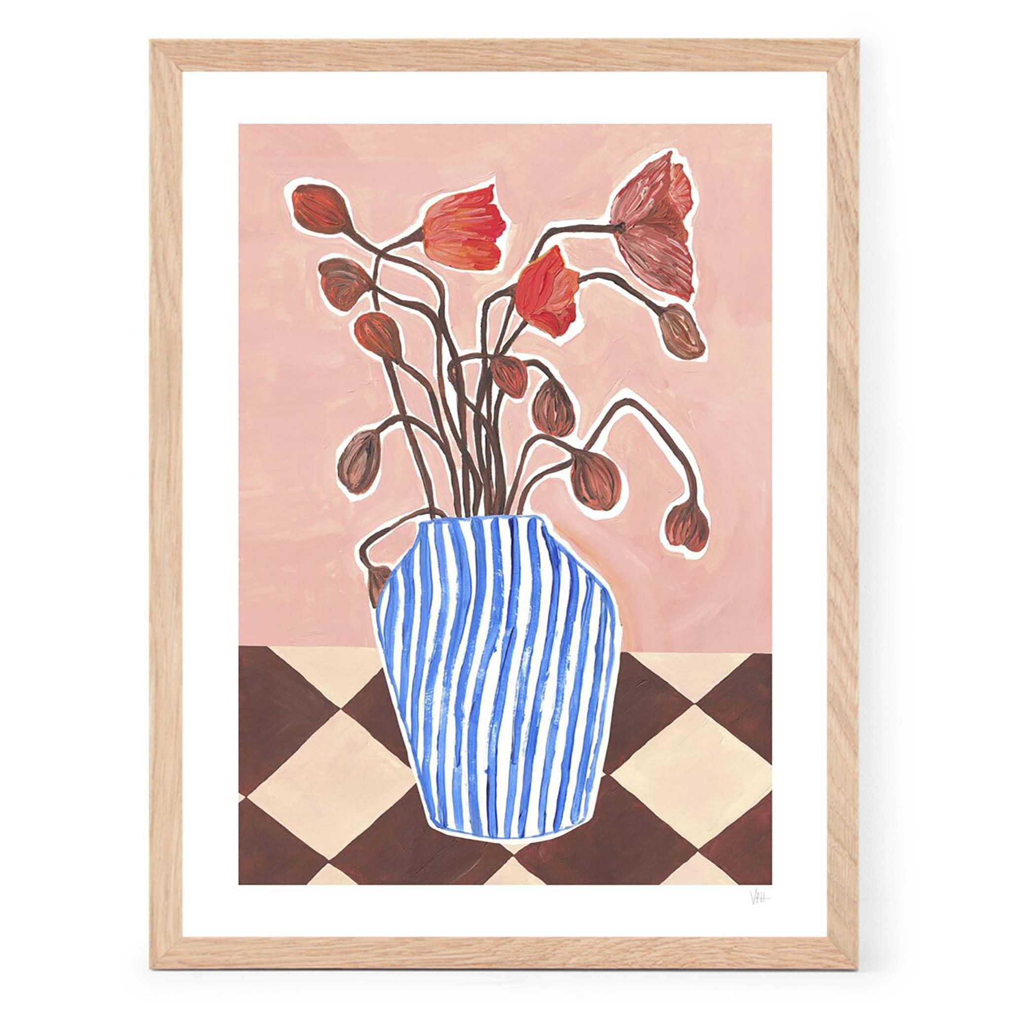 Poster & Frame アートポスター 30×40cm Vase of Poppies 北欧 インテリア おしゃれ 人気