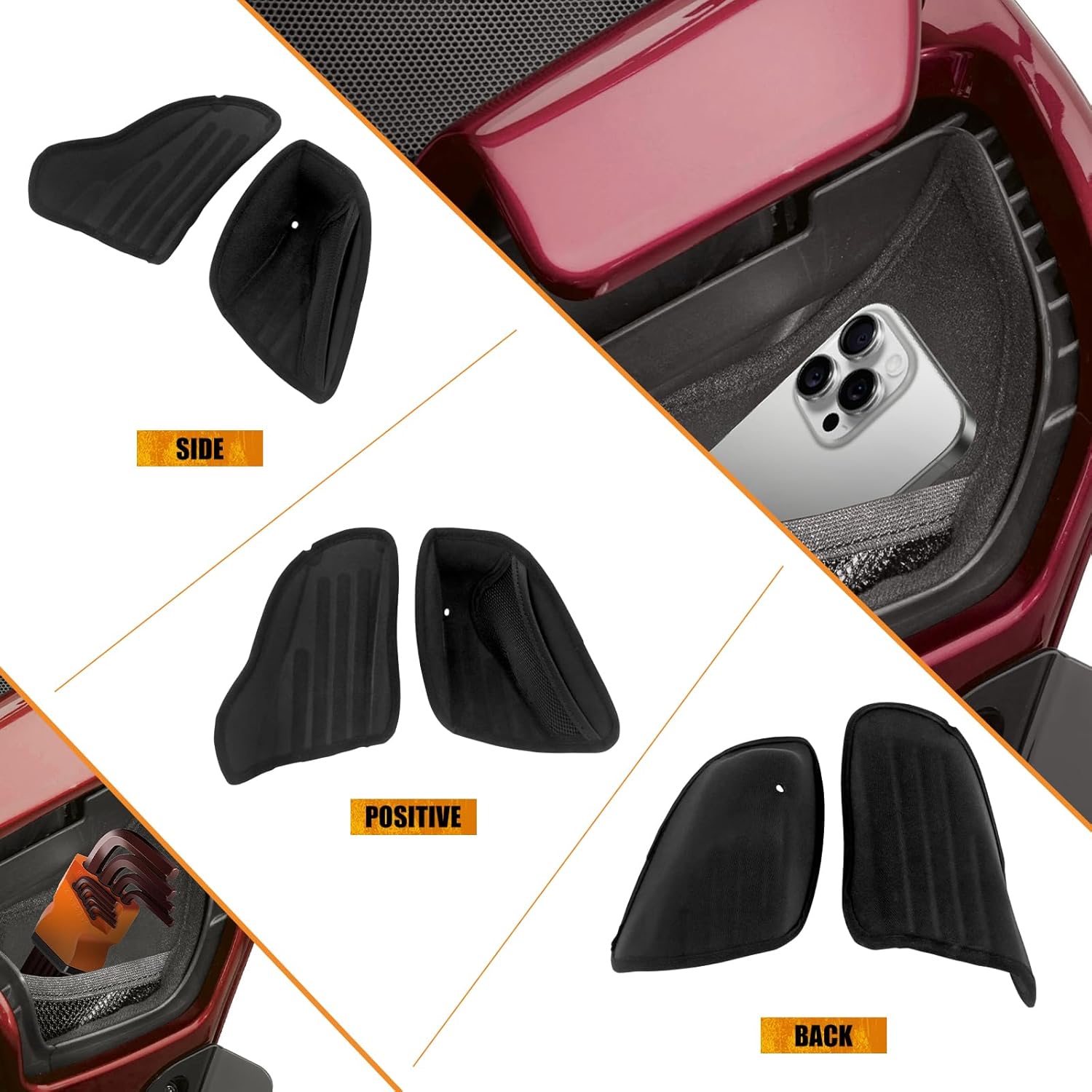 Motorcycle Compartment Liners Kits Fairing Glove Box Inner Fit For Harley Touring Road Glide FLTRX FLTRU FLTRK 2015-up