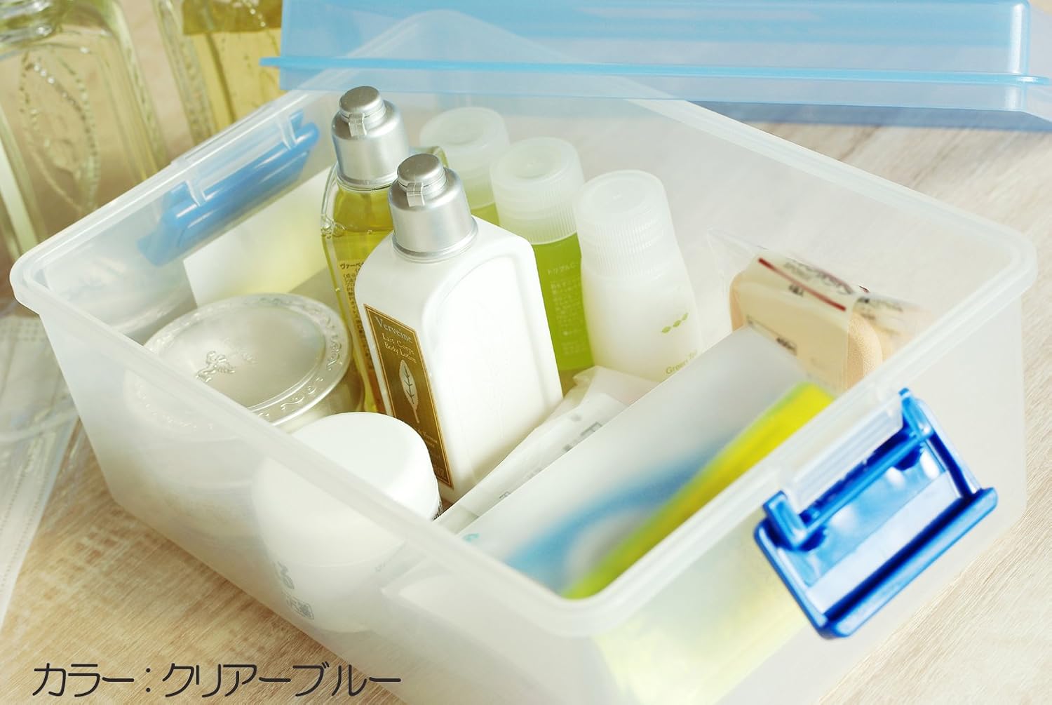 Sanko Plastic Storage Case, Best Box, Width 6.6 x Depth 9.7 x Height 4.6 inches (16.7 x 24.7 x 11.8 cm), Blue