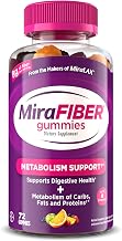 MiraFIBER Gummies from the Makers of MiraLAX, 8g of Daily Fiber Per Serving, Metabolism Support with B Vitamins, Gut Health for Men & Women, Prebiotic Fiber Gummies for Adults, Mixed Fruit Flavor 72Ct
