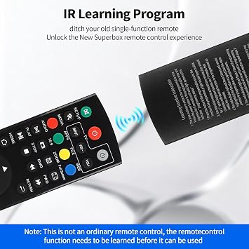 Universal Replacement Remote Control Compatible with Superbox S1, S2, S3, S4, S5, S6, Octastream Q1, Elite II, MAX IV, Elite Max and MagaBox