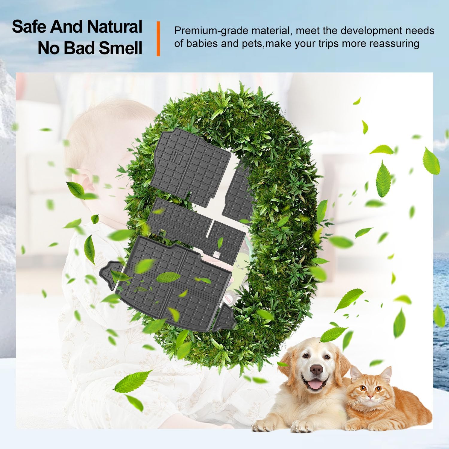 powoq Fuel Cargo Mat Compatible with 2023 2024 2025 2026 Honda CRV Trunk Mat TPE Trunk Liner Backrest Cargo Liner Replacement for 2023 2024 2025 2026 Honda CRV Accessories (Fit Fuel Lower Deck) - Image 6